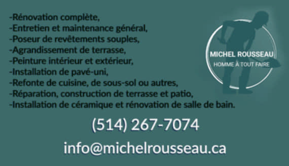 Liste de services d'homme à tout faire en demande pour Michel Rousseau.